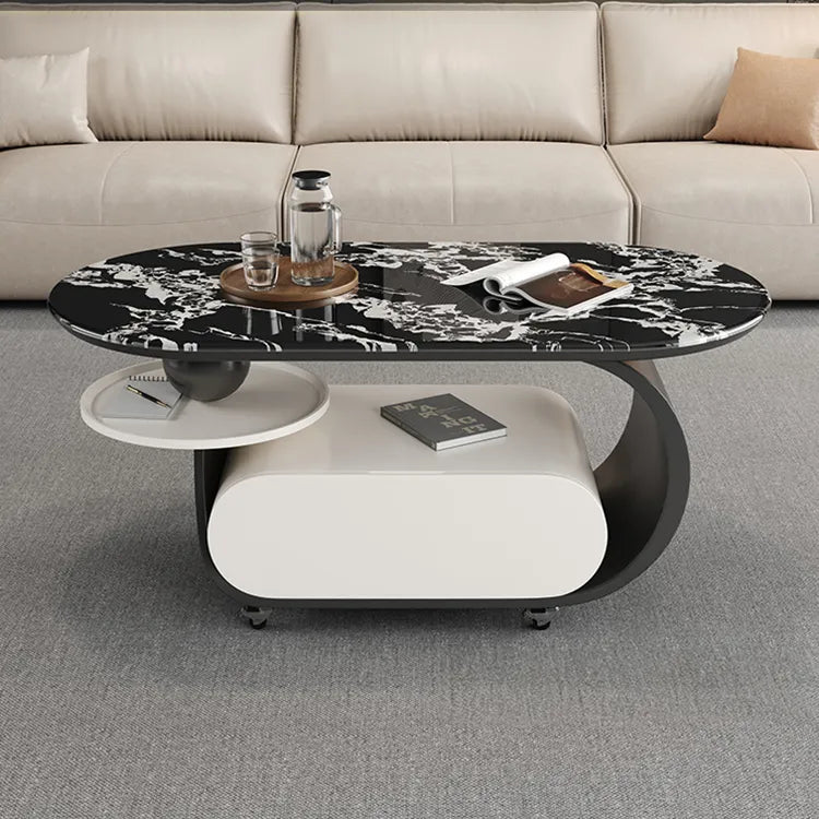 Coffee table COLOR1 COLOR2 COLOR3 Sintered Stone Solid wood htyjj-6616