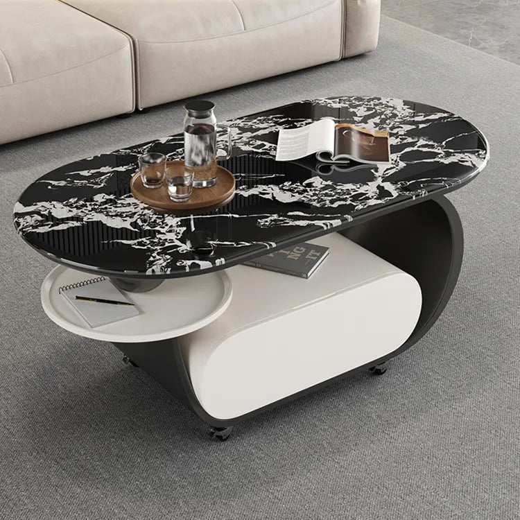 Coffee table COLOR1 COLOR2 COLOR3 Sintered Stone Solid wood htyjj-6616