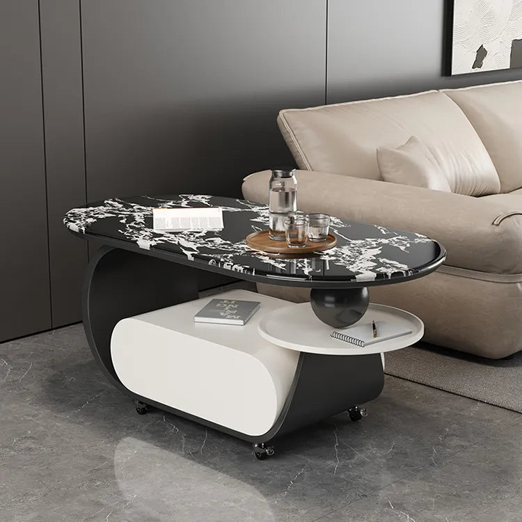 Coffee table COLOR1 COLOR2 COLOR3 Sintered Stone Solid wood htyjj-6616
