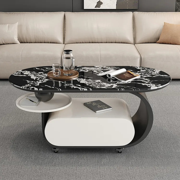 Coffee table COLOR1 COLOR2 COLOR3 Sintered Stone Solid wood htyjj-6616