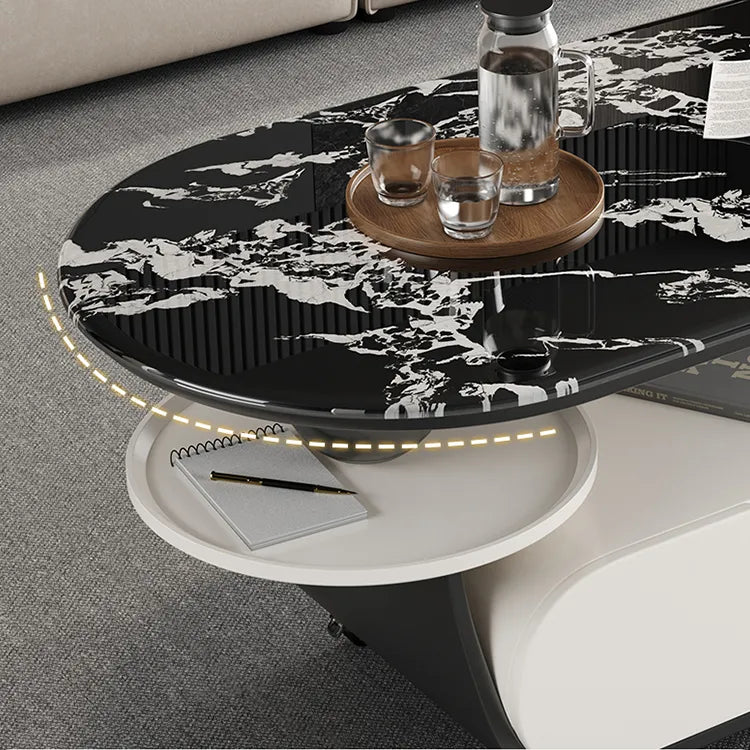 Coffee table COLOR1 COLOR2 COLOR3 Sintered Stone Solid wood htyjj-6616