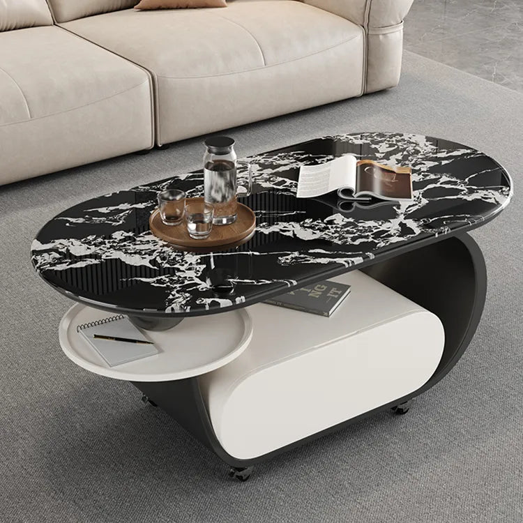 Coffee table COLOR1 COLOR2 COLOR3 Sintered Stone Solid wood htyjj-6616