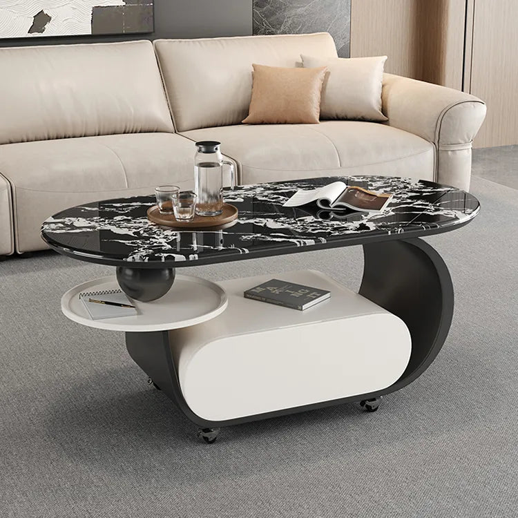 Coffee table COLOR1 COLOR2 COLOR3 Sintered Stone Solid wood htyjj-6616