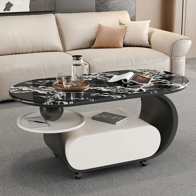 Coffee table COLOR1 COLOR2 COLOR3 Sintered Stone Solid wood htyjj-6616