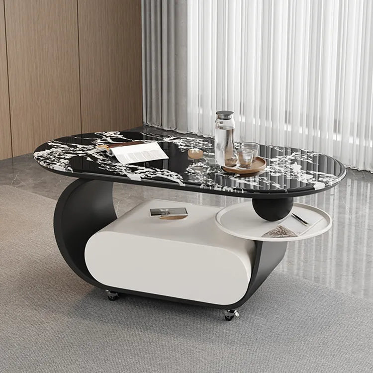 Coffee table COLOR1 COLOR2 COLOR3 Sintered Stone Solid wood htyjj-6616