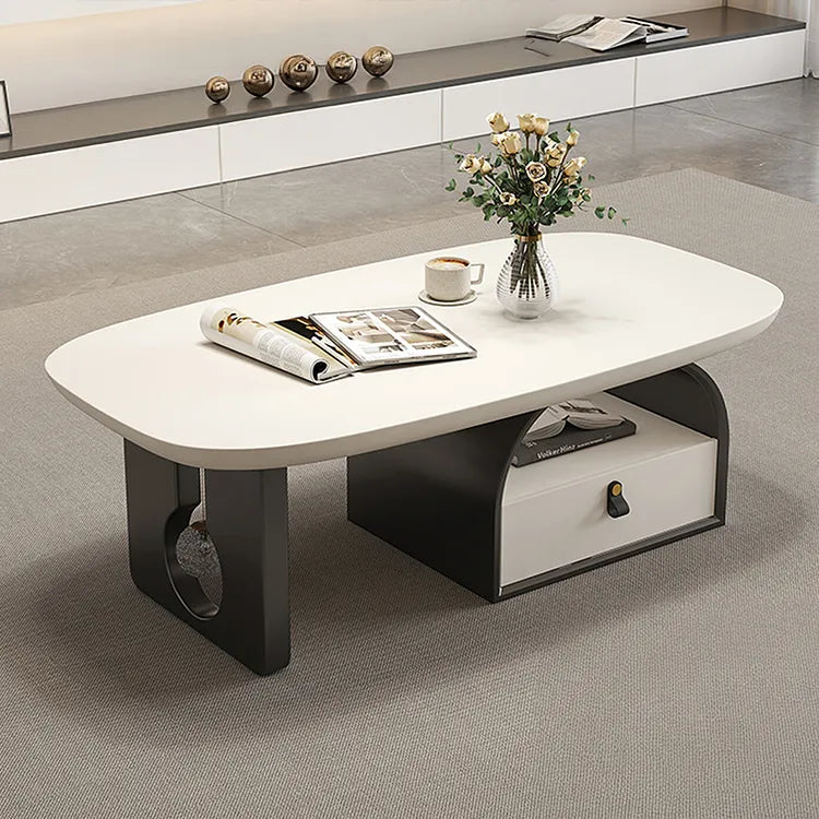 Coffee table Black Brown Eco-friendly Board Synthetic leather htyjj-6617