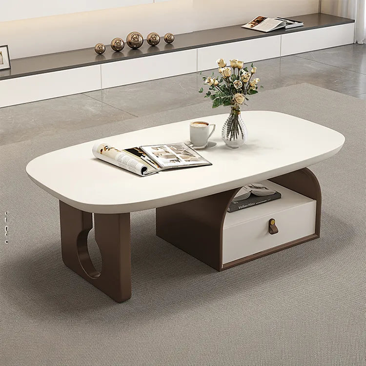 Coffee table Black Brown Eco-friendly Board Synthetic leather htyjj-6617