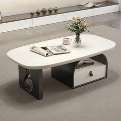 Coffee table Black Brown Eco-friendly Board Synthetic leather htyjj-6617