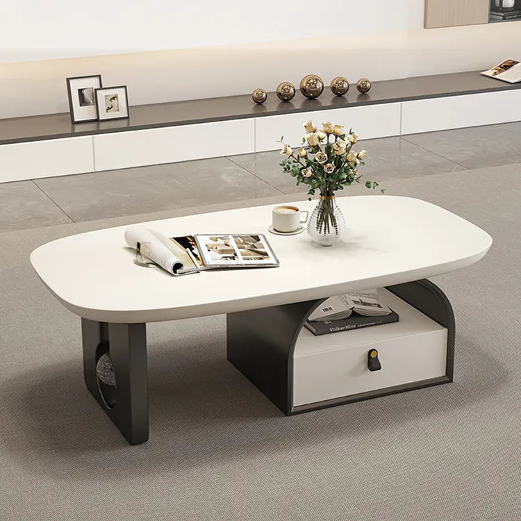 Coffee table Black Brown Eco-friendly Board Synthetic leather htyjj-6617