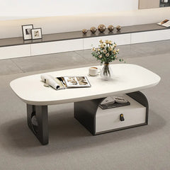 Coffee table Black Brown Eco-friendly Board Synthetic leather htyjj-6617