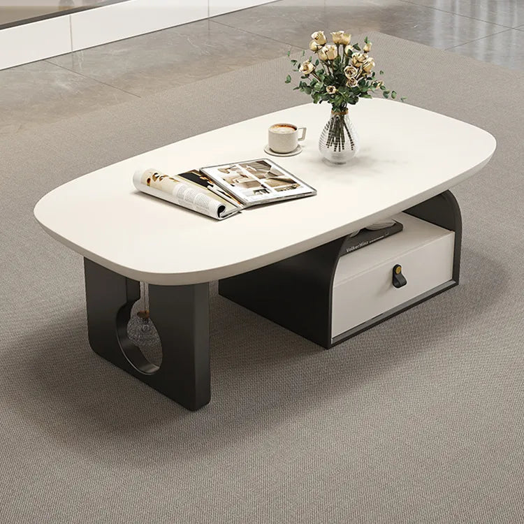Coffee table Black Brown Eco-friendly Board Synthetic leather htyjj-6617