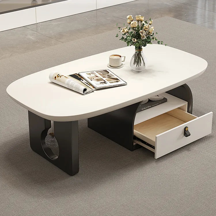 Coffee table Black Brown Eco-friendly Board Synthetic leather htyjj-6617