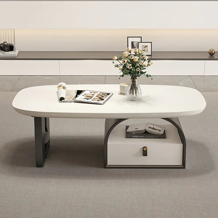 Coffee table Black Brown Eco-friendly Board Synthetic leather htyjj-6617