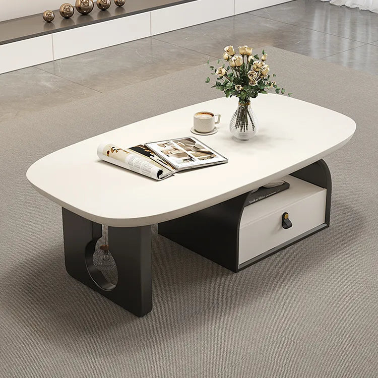 Coffee table Black Brown Eco-friendly Board Synthetic leather htyjj-6617