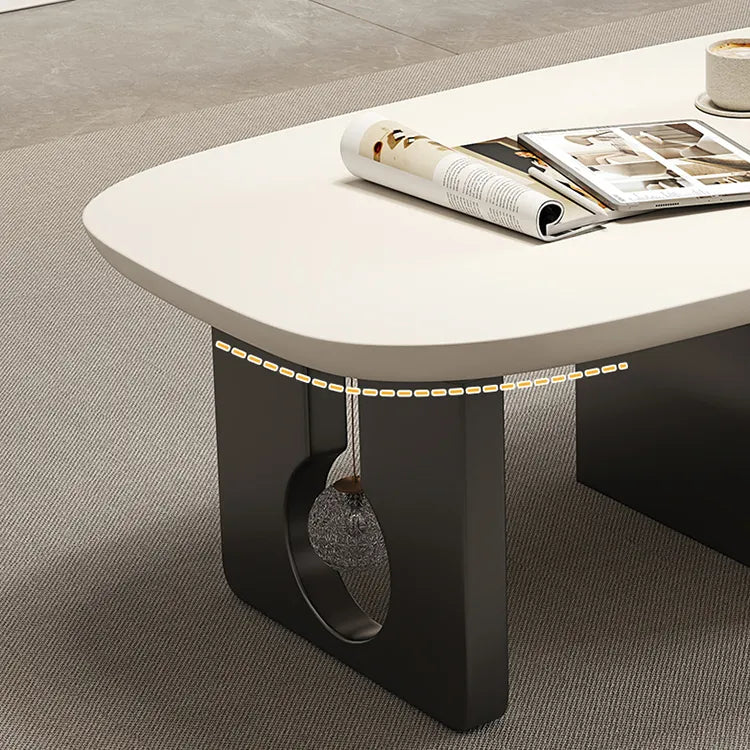Coffee table Black Brown Eco-friendly Board Synthetic leather htyjj-6617