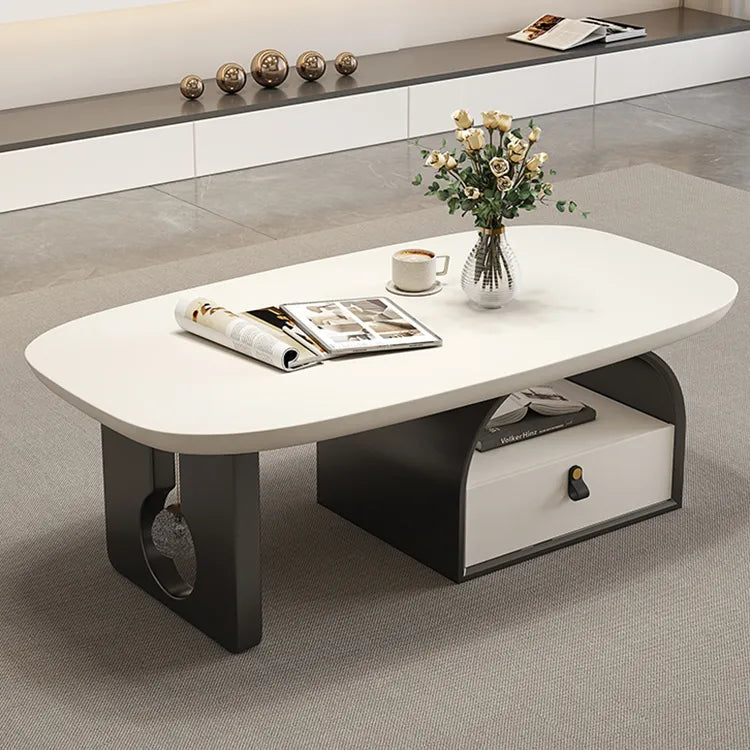 Coffee table Black Brown Eco-friendly Board Synthetic leather htyjj-6617