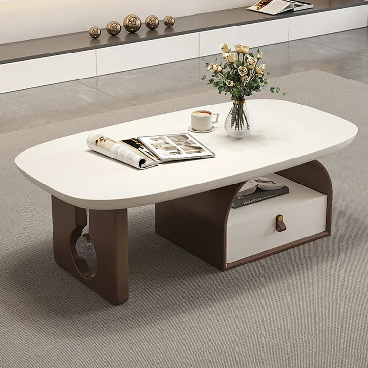 Coffee table Black Brown Eco-friendly Board Synthetic leather htyjj-6617