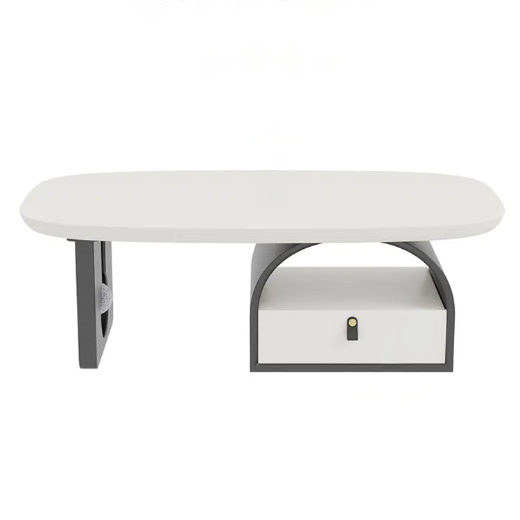 Coffee table Black Brown Eco-friendly Board Synthetic leather htyjj-6617