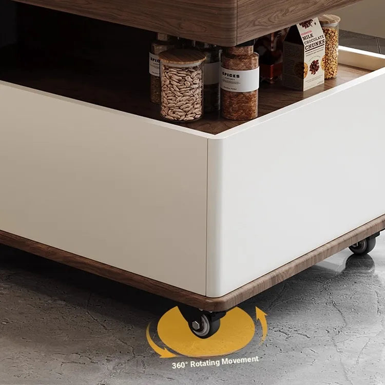 Coffee table White Sintered Stone Solid wood Multi-layer board htyjj-6618