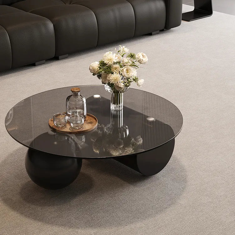 Coffee table Gray Tempered glass htyjj-6619