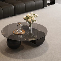 Coffee table Gray Tempered glass htyjj-6619