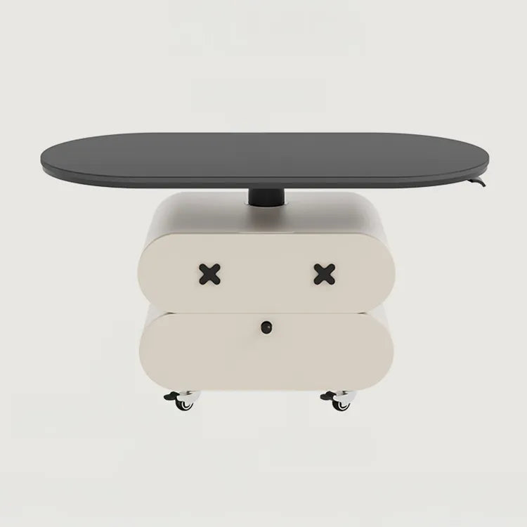 Coffee table Black Sintered Stone Solid wood htyjj-6622