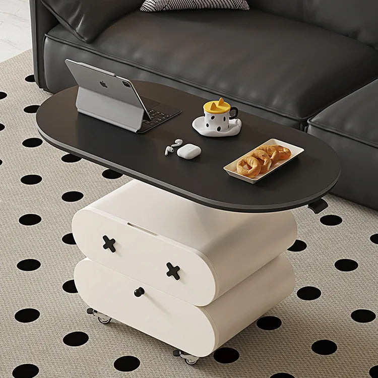 Coffee table Black Sintered Stone Solid wood htyjj-6622