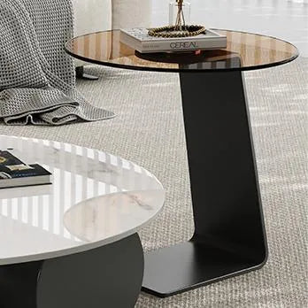 Coffee table Gray Brown Tempered glass htyjj-6628