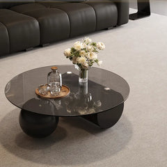 Coffee table Gray Brown Tempered glass htyjj-6628