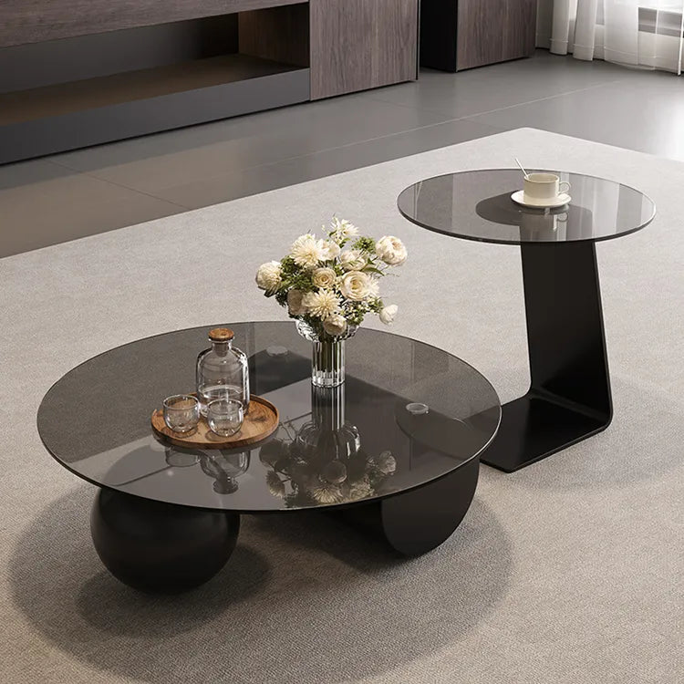 Coffee table Gray Brown Tempered glass htyjj-6628