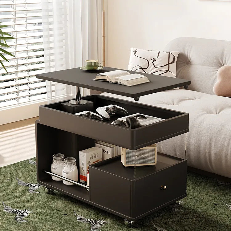 Coffee table Black Solid wood Multi-layer board htyjj-6629