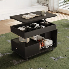 Coffee table Black Solid wood Multi-layer board htyjj-6629