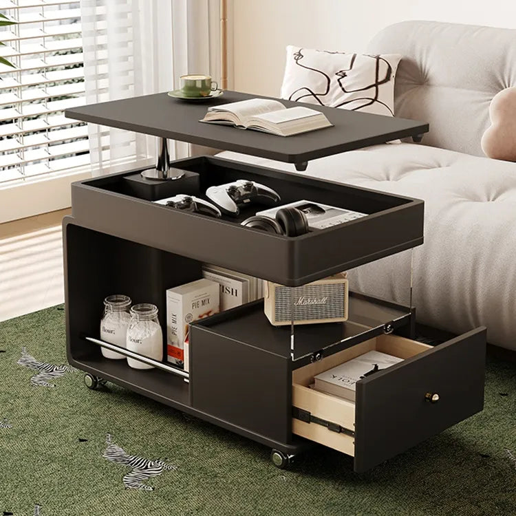Coffee table Black Solid wood Multi-layer board htyjj-6629