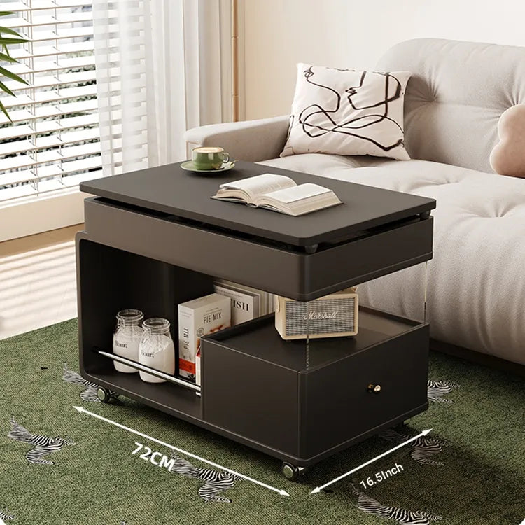 Coffee table Black Solid wood Multi-layer board htyjj-6629