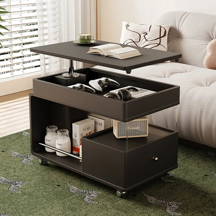 Coffee table Black Solid wood Multi-layer board htyjj-6629
