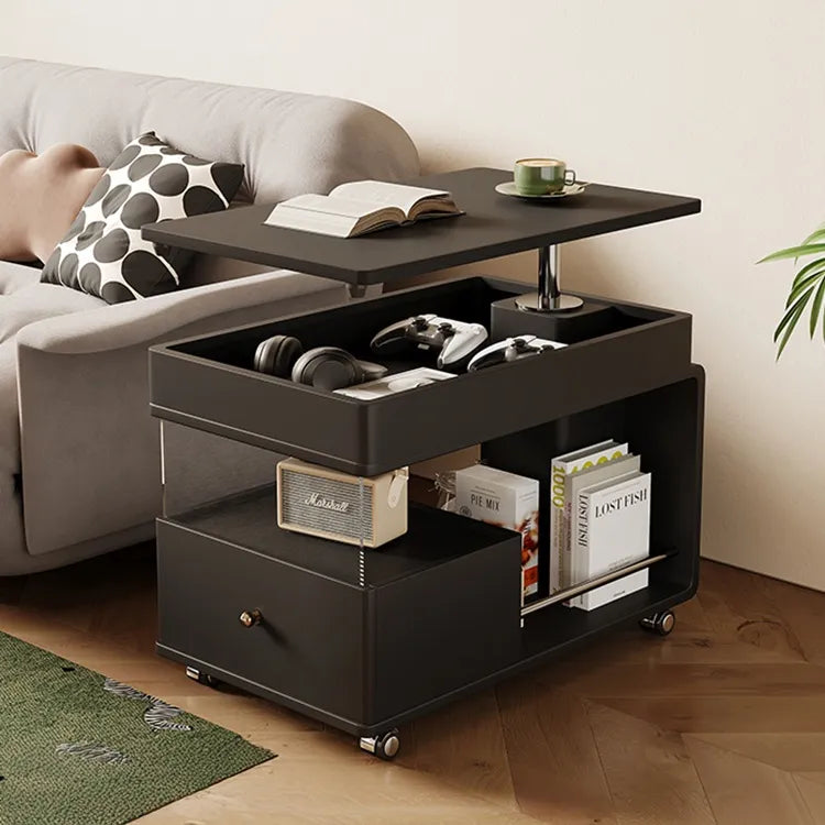 Coffee table Black Solid wood Multi-layer board htyjj-6629