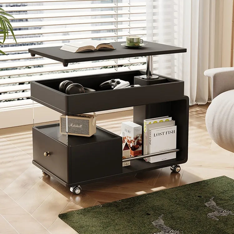 Coffee table Black Solid wood Multi-layer board htyjj-6629