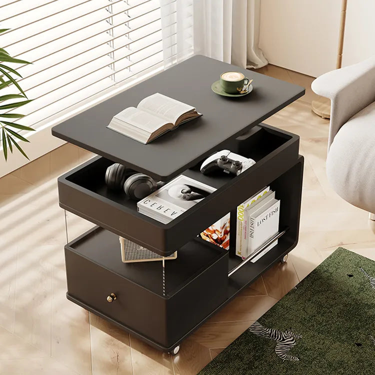 Coffee table Black Solid wood Multi-layer board htyjj-6629