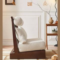 Stylish Beige Brown Sofa with Natural Ash Wood Frame, Cotton Linen Upholstery, & Rattan Accents htzm-1518