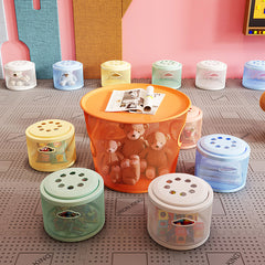 Modern White Tea Table with Stylish Orange Accents - Perfect for Living Rooms and Offices hwn-1609