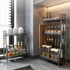 Sleek Black Storage Rack - Organize Your Space with Style and Durability hwn-1616
