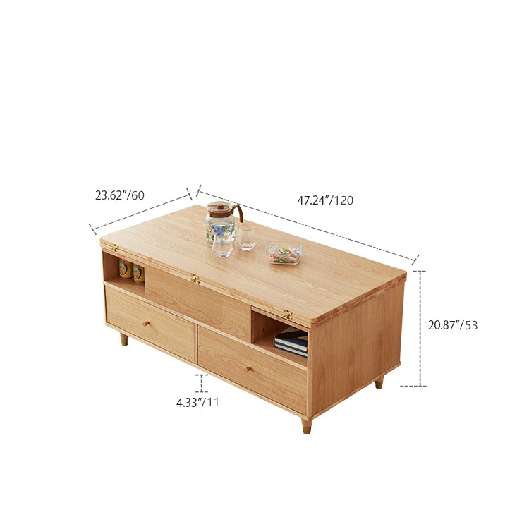 Stylish Oak Wood Tea Table - Elegant Natural Finish for Modern Homes hx-1571