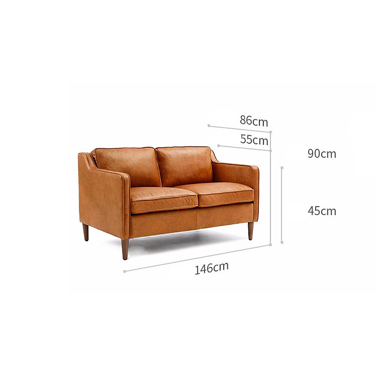 Solid Wood Faux Leather Sofa in Camel, Blue, Black, and Green - Stylish & Durable hxcyj-1332