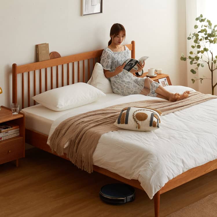 Natural Wood Beds: Elegant Cherry and Classic Pine Options hykmq-776