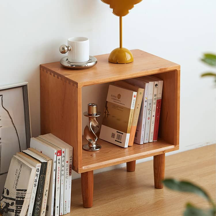 Elegant Bedside Cupboard - Natural Wood Finish in Brown, Red Oak, Cherry, and Black Walnut hykmq-777
