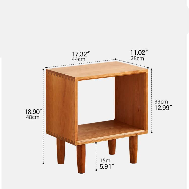 Elegant Bedside Cupboard - Natural Wood Finish in Brown, Red Oak, Cherry, and Black Walnut hykmq-777