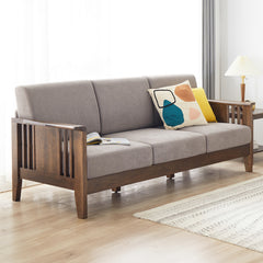 Stylish Light Brown Grey Chenille Sofa for Modern Living Rooms hym-1540