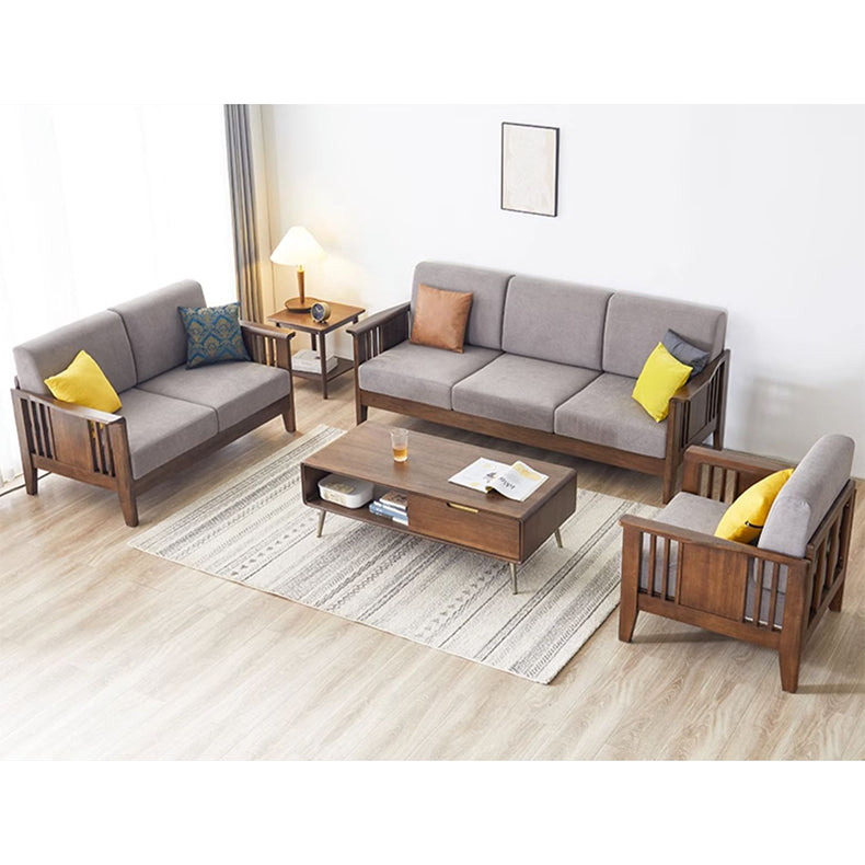 Stylish Light Brown Grey Chenille Sofa for Modern Living Rooms hym-1540