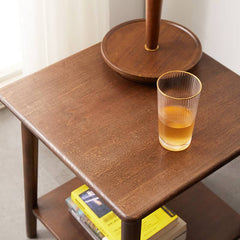 Stunning Brown Tung Wood Tea Table - Elegant Design for Your Living Room Decor hym-491