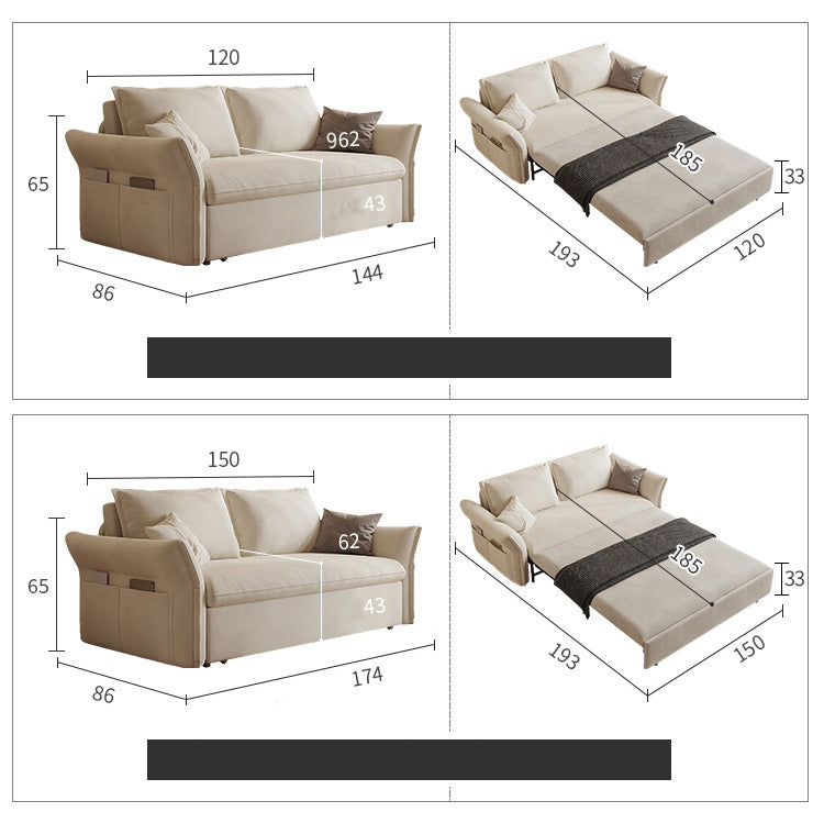 Elegant Beige & Light Gray Sofa with Pink & Blue Accents, Comfortable Dark Brown Faux Leather & Cotton Blend hyt-1424